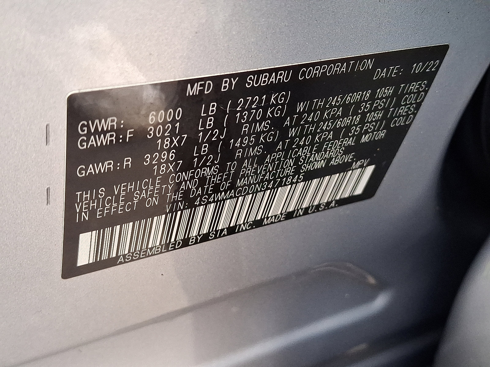 Used 2022 Subaru Ascent Premium w/ Convenience Package image 27