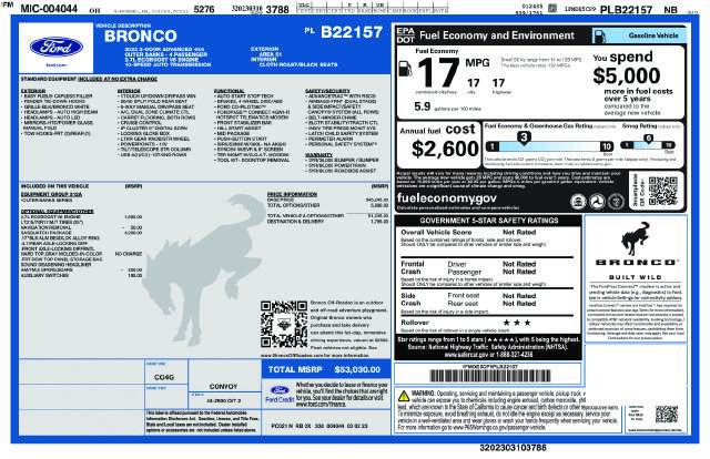 Certified 2023 Ford Bronco Outer Banks w/ Sasquatch Package AWD/4WD image 38