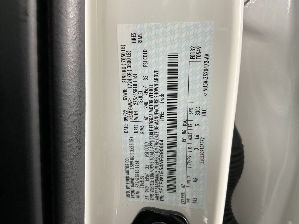 Certified 2022 Ford F150 Lariat w/ Equipment Group 502A High image 26