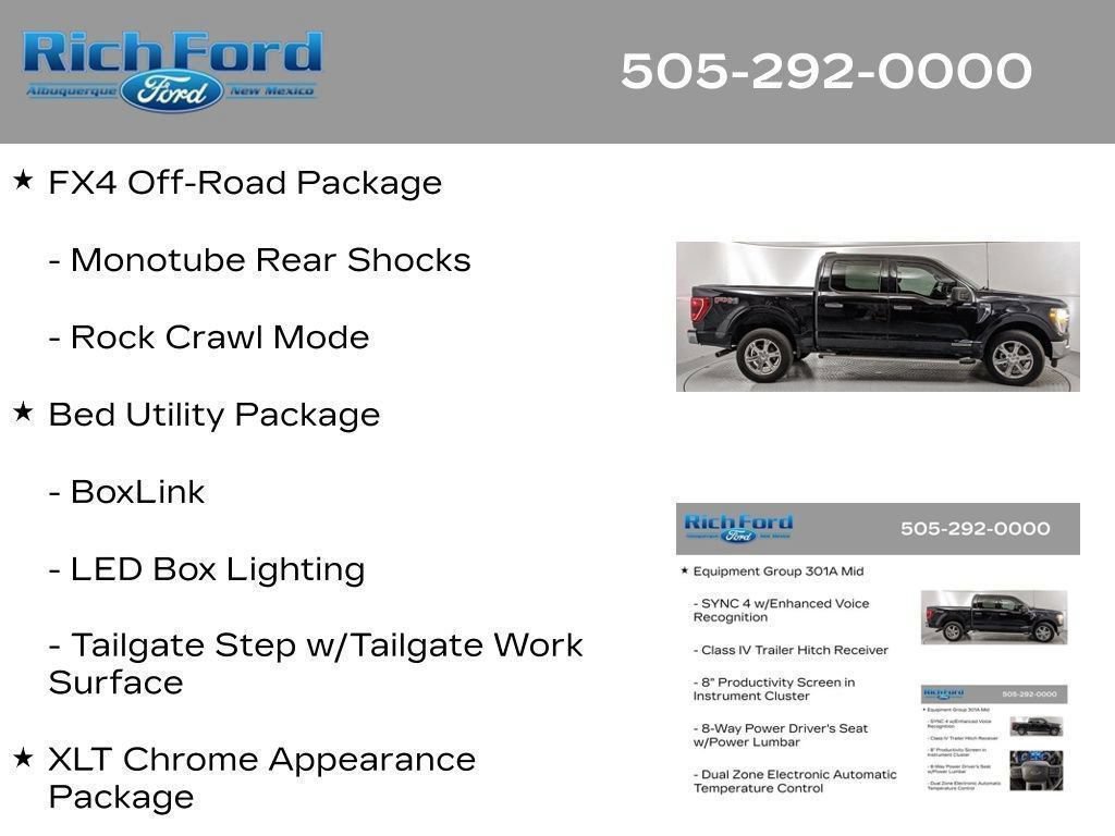 Certified 2023 Ford F150 XLT w/ Equipment Group 301A Mid AWD/4WD image 94