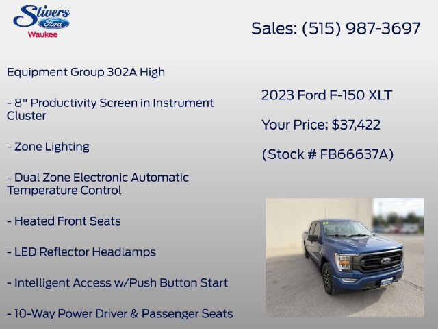 Certified 2023 Ford F150 XLT w/ Equipment Group 302A High AWD/4WD image 16
