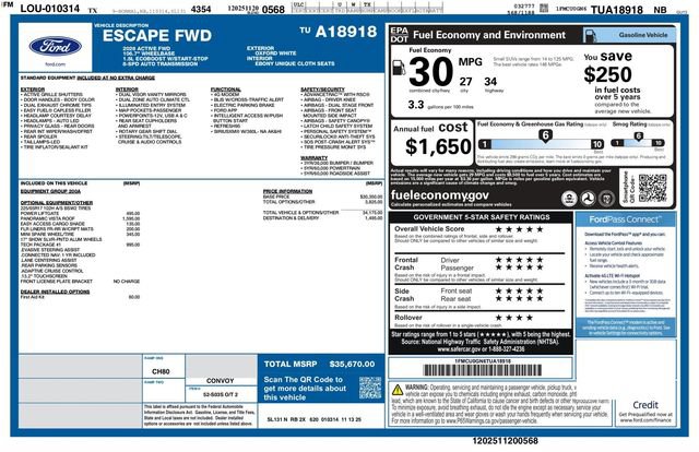 Certified 2026 Ford Escape Active w/ Tech Pack #1 FWD image 31