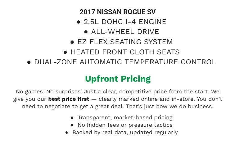 Used 2017 Nissan Rogue SV AWD/4WD image 1