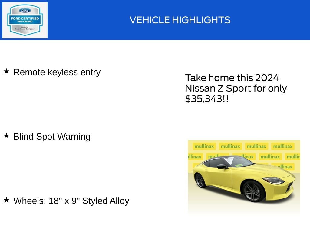 Used 2024 Nissan Z Sport w/ Floor Mat Package image 18