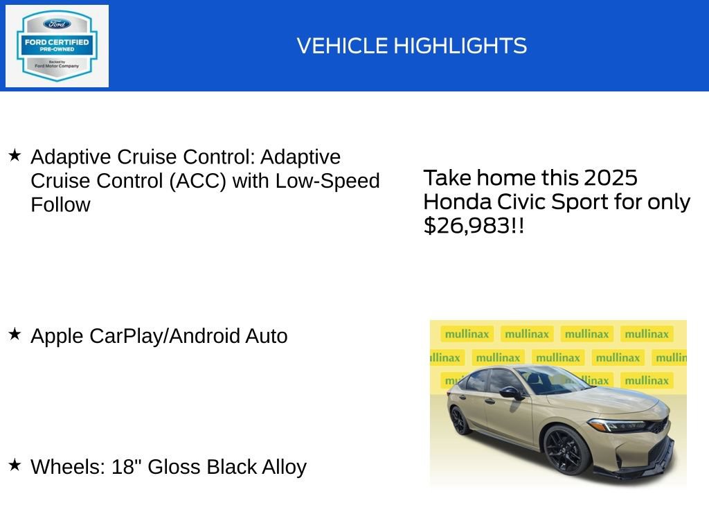 Used 2025 Honda Civic Sport image 18