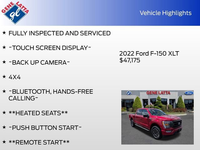 Certified 2022 Ford F150 XLT w/ Equipment Group 302A High image 33