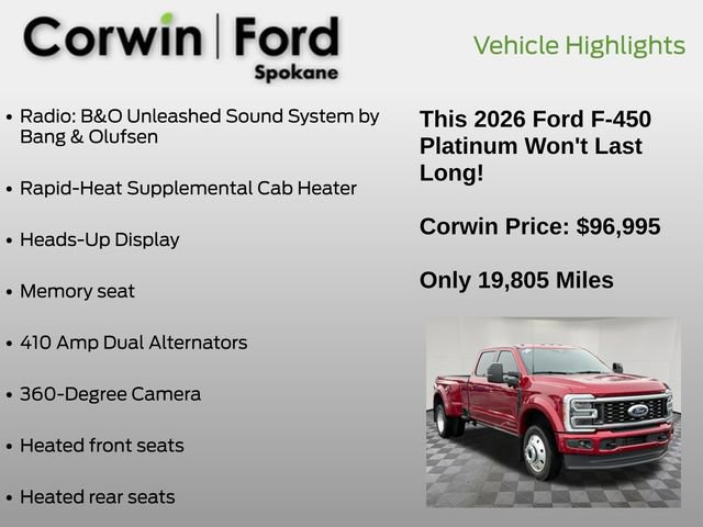 Certified 2026 Ford F450 Platinum w/ FX4 Off-Road Package image 16