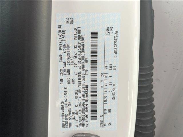 Certified 2024 Ford Escape ST-Line w/ Tech Pack #1 FWD image 24