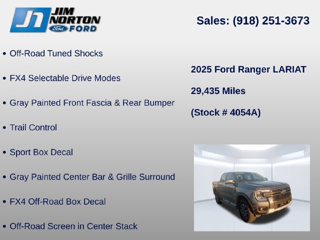 Certified 2025 Ford Ranger Lariat w/ FX4 Off-Road Package AWD/4WD image 15