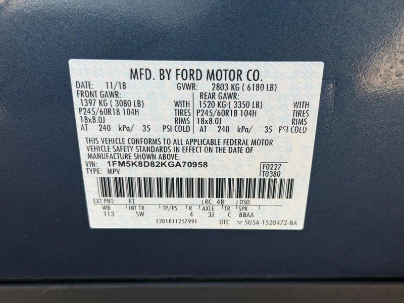 Certified 2019 Ford Explorer XLT w/ Equipment Group 202A AWD/4WD image 29