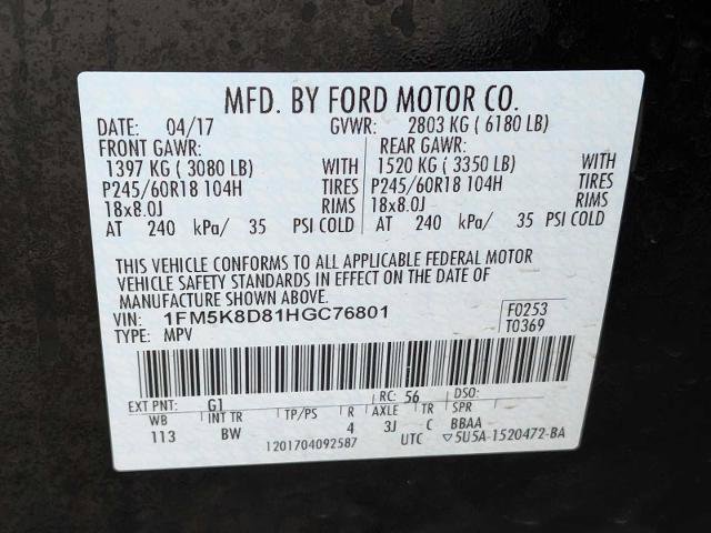 Certified 2017 Ford Explorer XLT w/ Equipment Group 202A AWD/4WD image 29