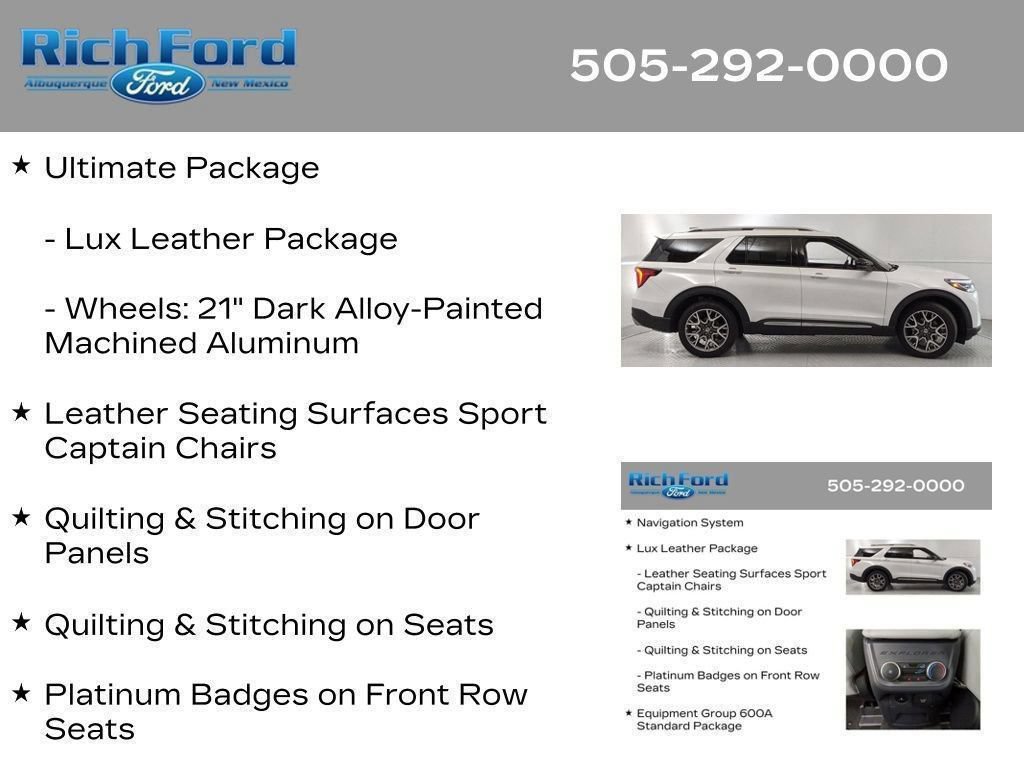 Certified 2025 Ford Explorer Platinum w/ Ultimate Package AWD/4WD image 46