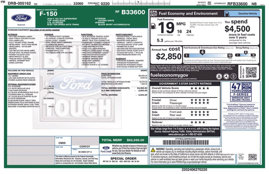 Certified 2024 Ford F150 XLT w/ Equipment Group 302A MID AWD/4WD image 28