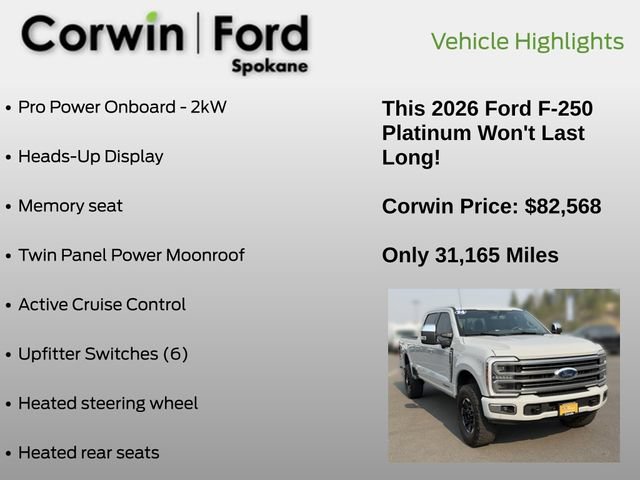 Certified 2026 Ford F250 Platinum w/ Platinum Plus Package AWD/4WD image 25