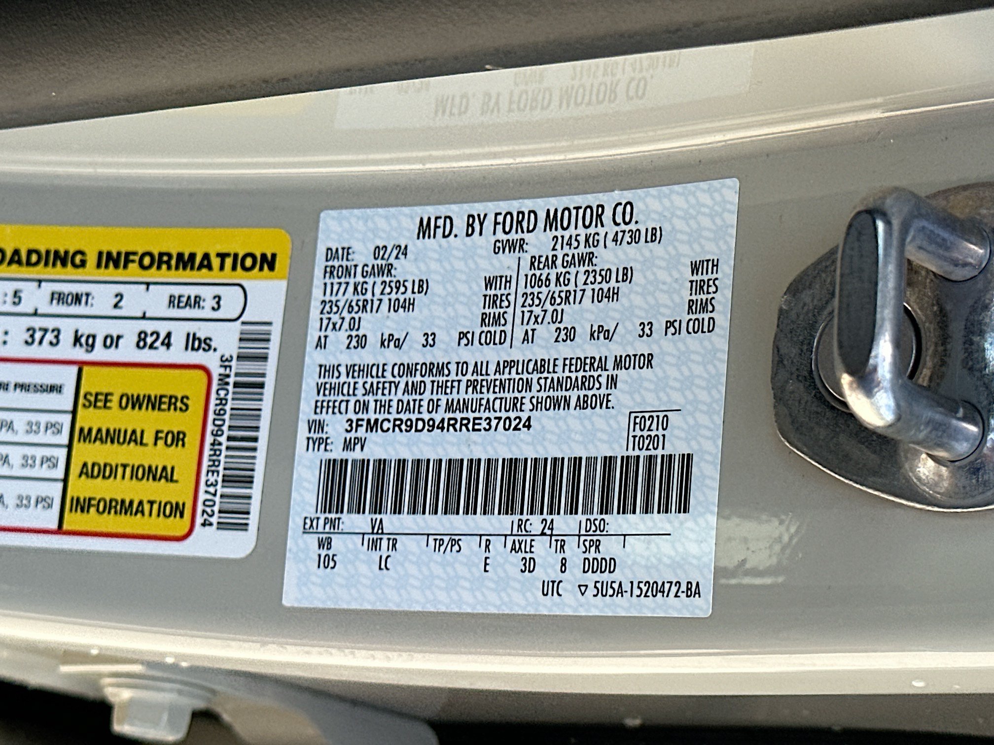 Certified 2024 Ford Bronco Sport Badlands AWD/4WD image 30