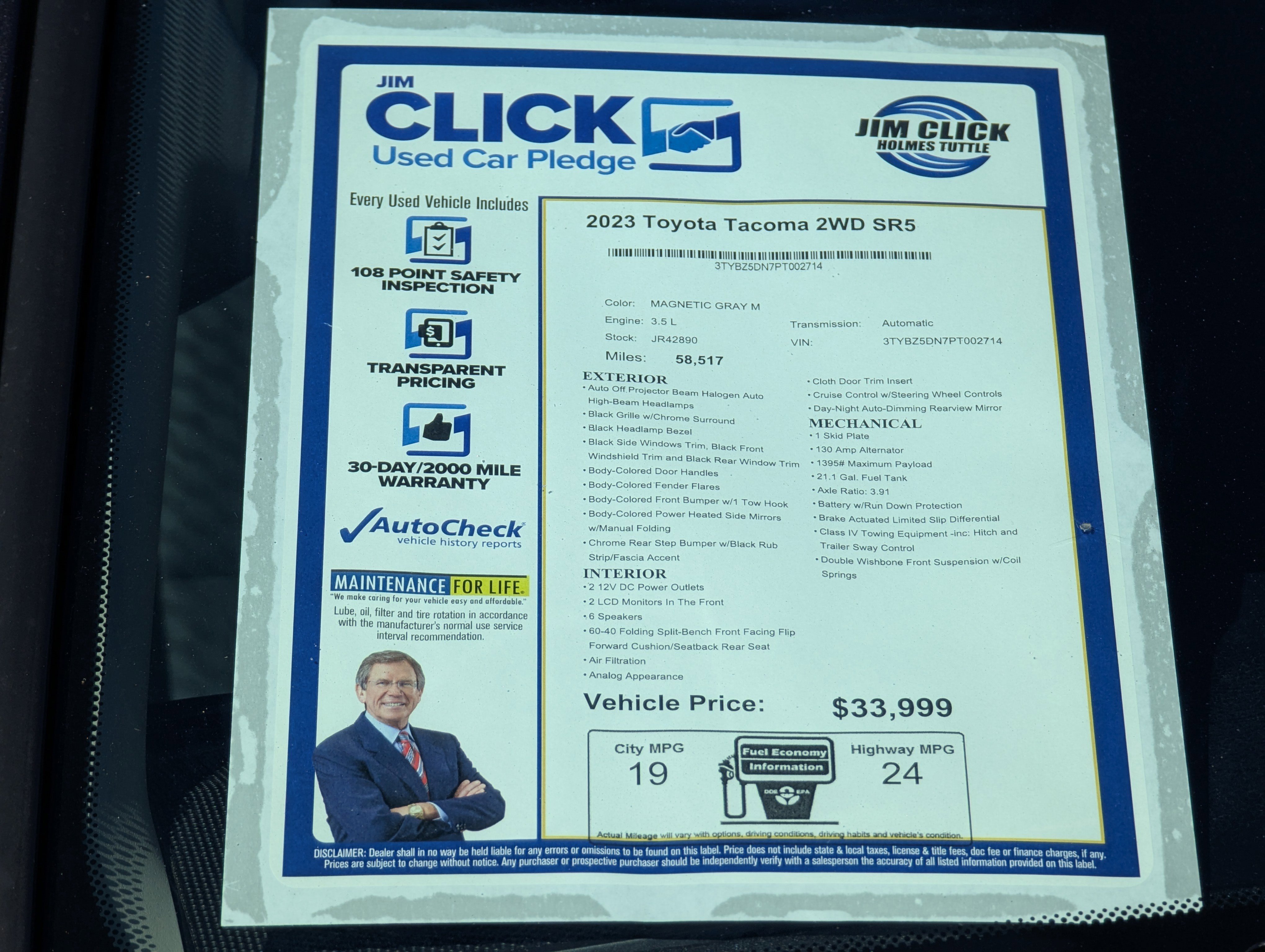 Used 2023 Toyota Tacoma SR5 image 14