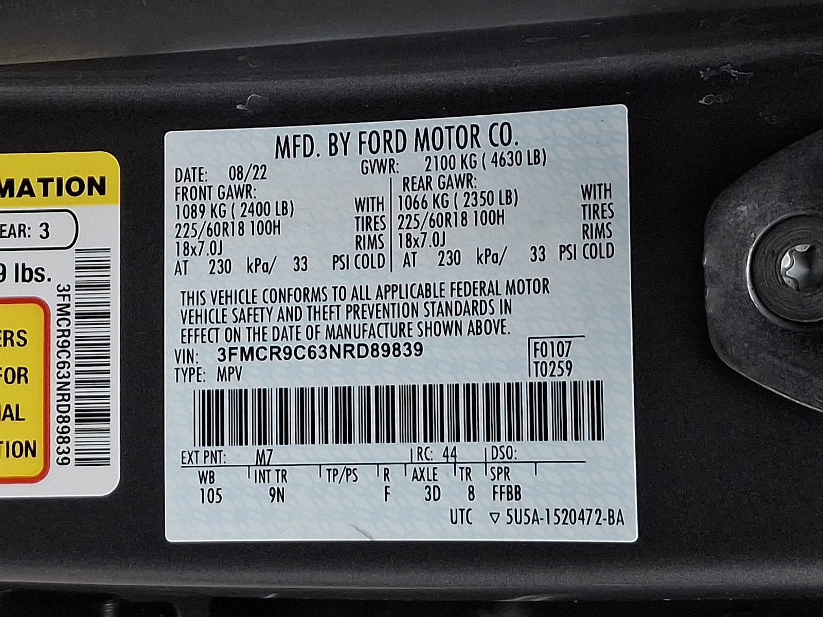 Certified 2022 Ford Bronco Sport Outer Banks w/ Tech Package image 27