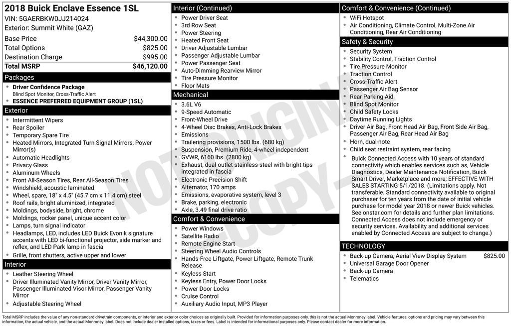 Used 2018 Buick Enclave Essence image 4