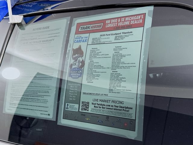 Certified 2020 Ford EcoSport Titanium FWD image 14