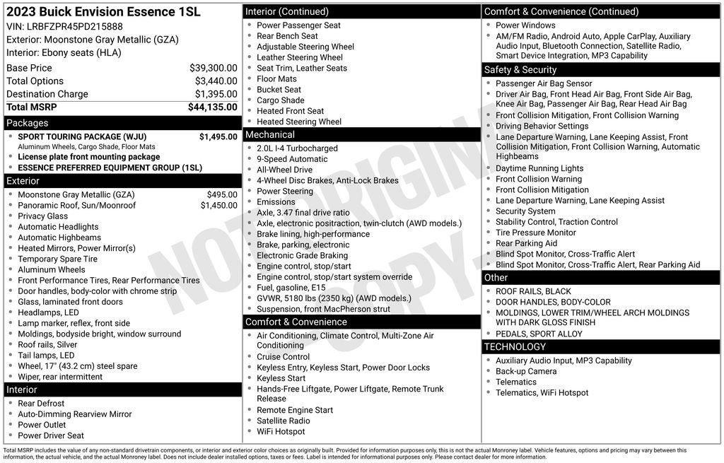 Used 2023 Buick Envision Essence w/ Sport Touring Package image 21
