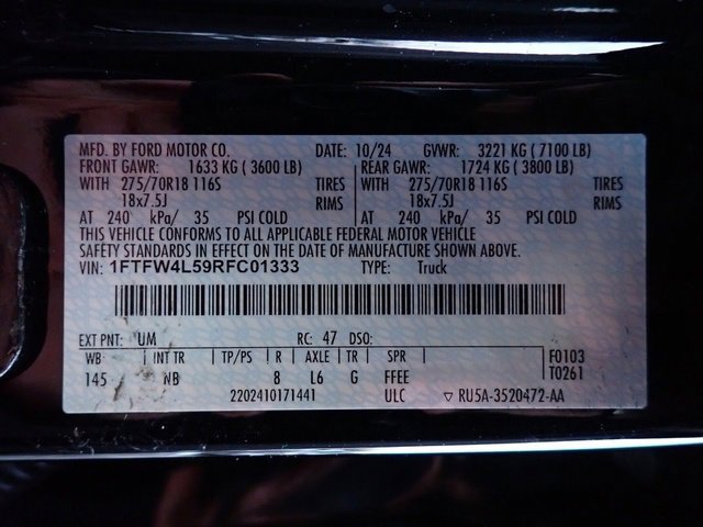 Certified 2024 Ford F150 Tremor w/ Equipment Group 402A High image 23