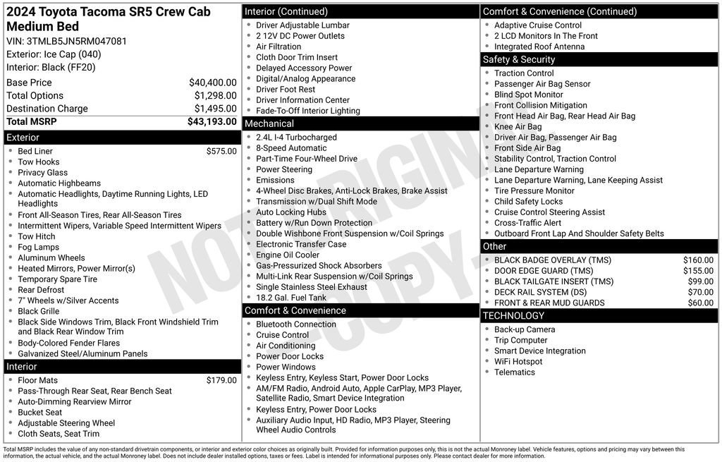 Used 2024 Toyota Tacoma SR5 image 34
