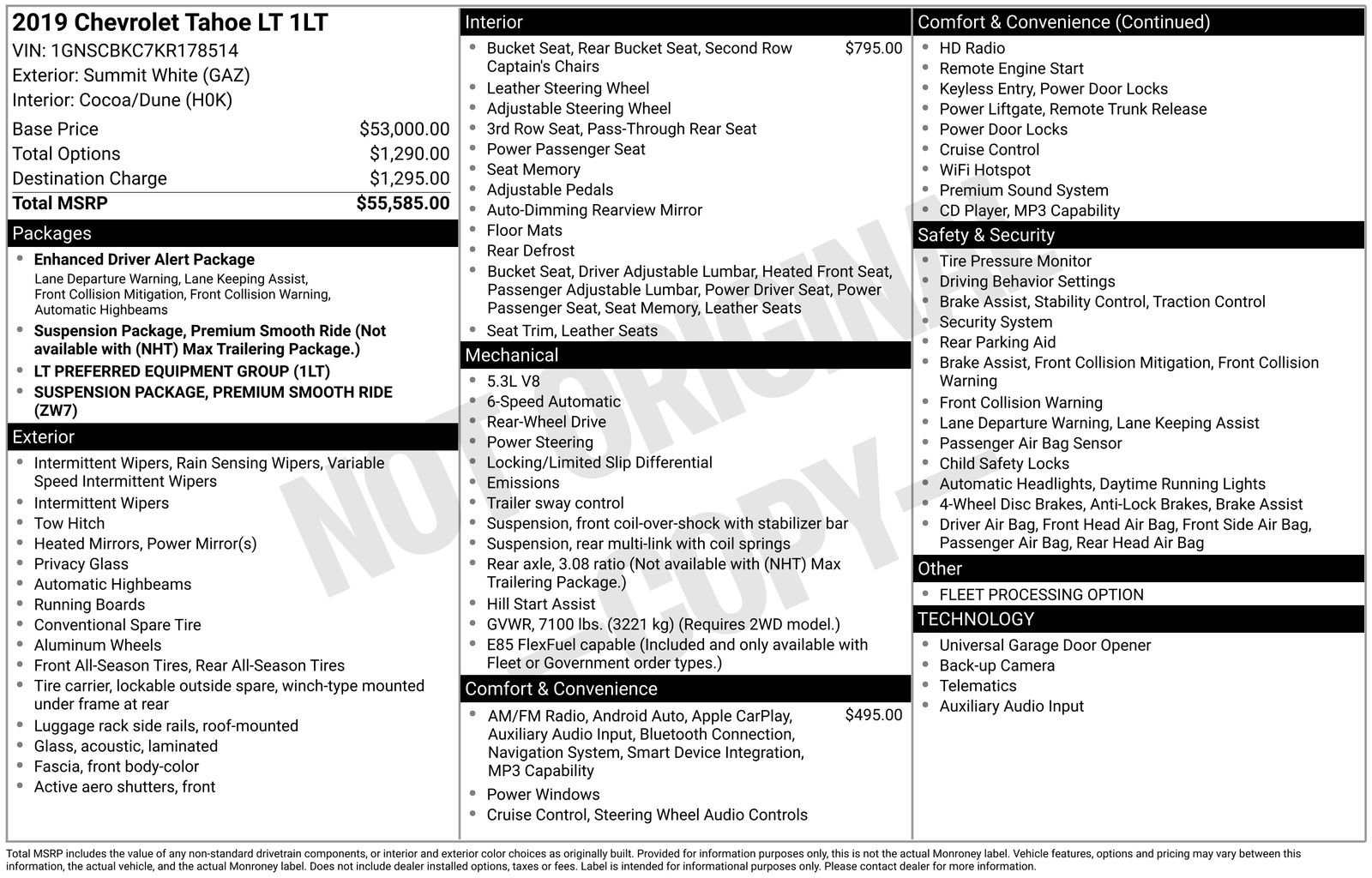Used 2019 Chevrolet Tahoe LT RWD image 5