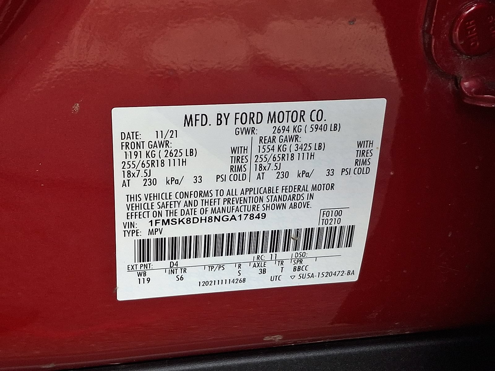 Certified 2022 Ford Explorer XLT w/ Equipment Group 202A AWD/4WD image 28