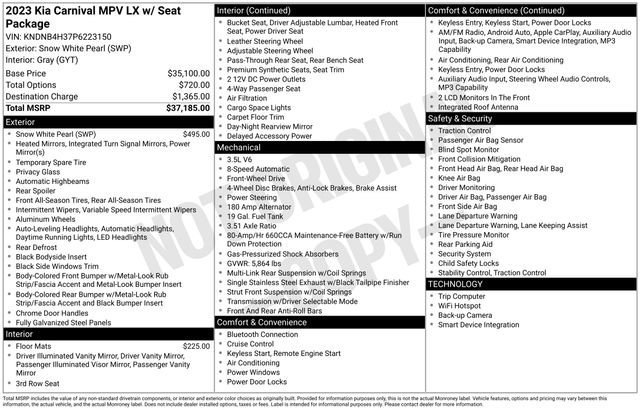 Used 2023 Kia Carnival LX FWD image 36
