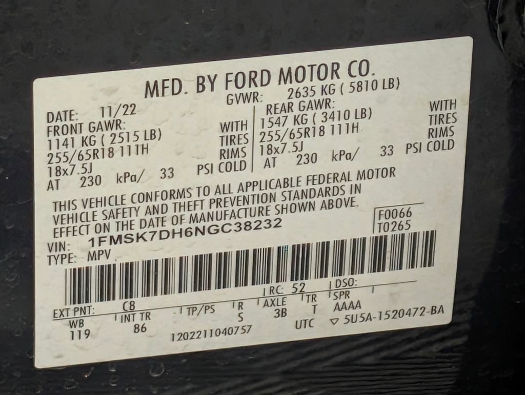 Certified 2022 Ford Explorer XLT RWD image 28