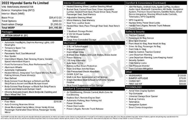 Used 2022 Hyundai Santa Fe Limited FWD image 2
