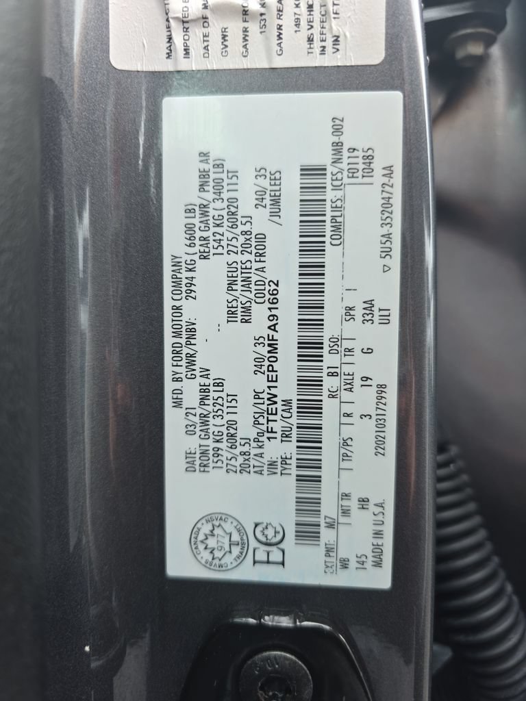 Certified 2021 Ford F150 Lariat w/ Equipment Group 502A High AWD/4WD image 22
