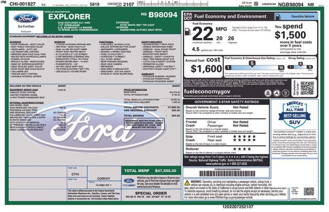 Certified 2022 Ford Explorer XLT w/ Equipment Group 202A image 34