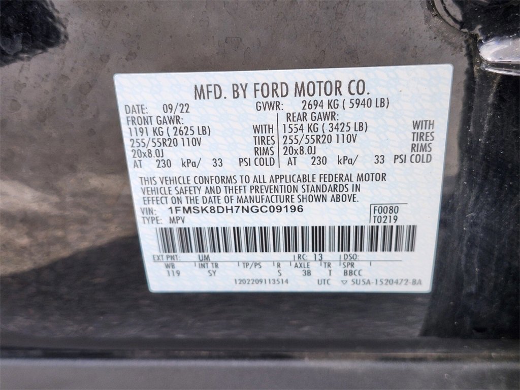 Certified 2022 Ford Explorer XLT w/ Equipment Group 202A image 36