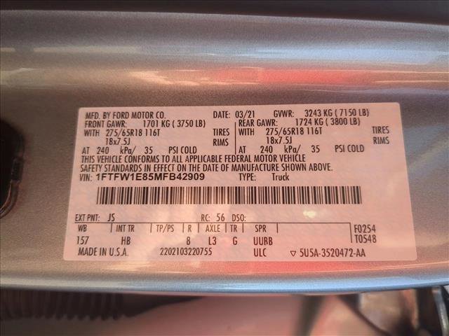 Certified 2021 Ford F150 Lariat w/ Equipment Group 502A High image 25