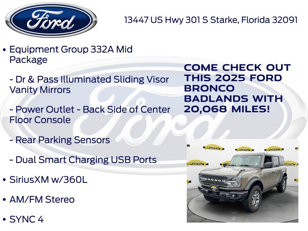 Certified 2025 Ford Bronco Badlands AWD/4WD image 22