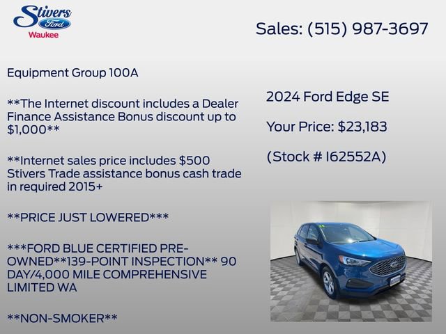 Certified 2024 Ford Edge SE AWD/4WD image 8