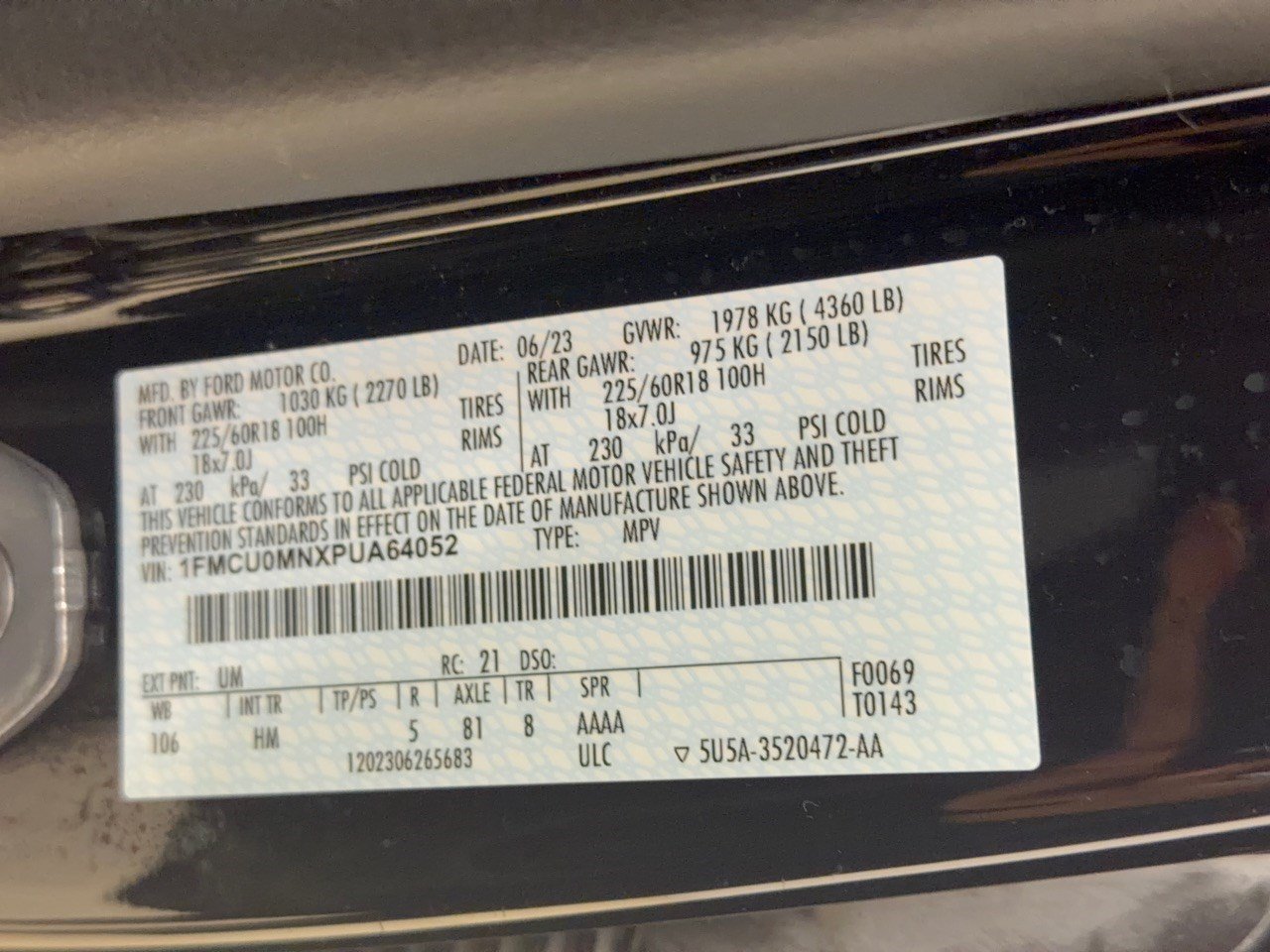 Certified 2023 Ford Escape ST-Line w/ Tech Pack #1 FWD image 31