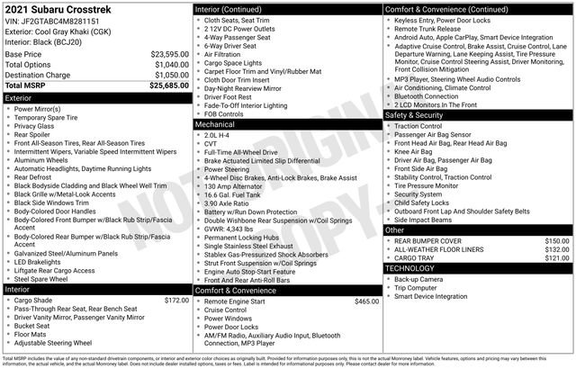 Used 2021 Subaru Crosstrek 2.0i image 4