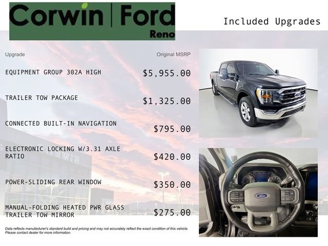 Certified 2022 Ford F150 XLT w/ Equipment Group 302A High image 3