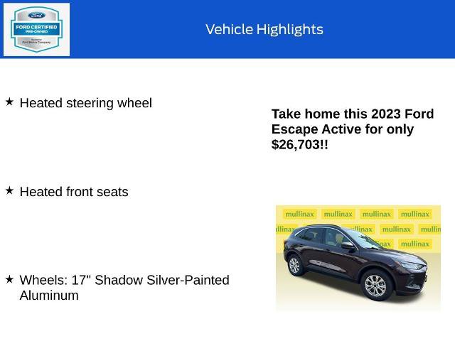 Certified 2023 Ford Escape Active w/ Tech Pack #1 AWD/4WD image 20