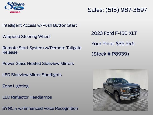 Certified 2023 Ford F150 XLT w/ Equipment Group 302A High image 33