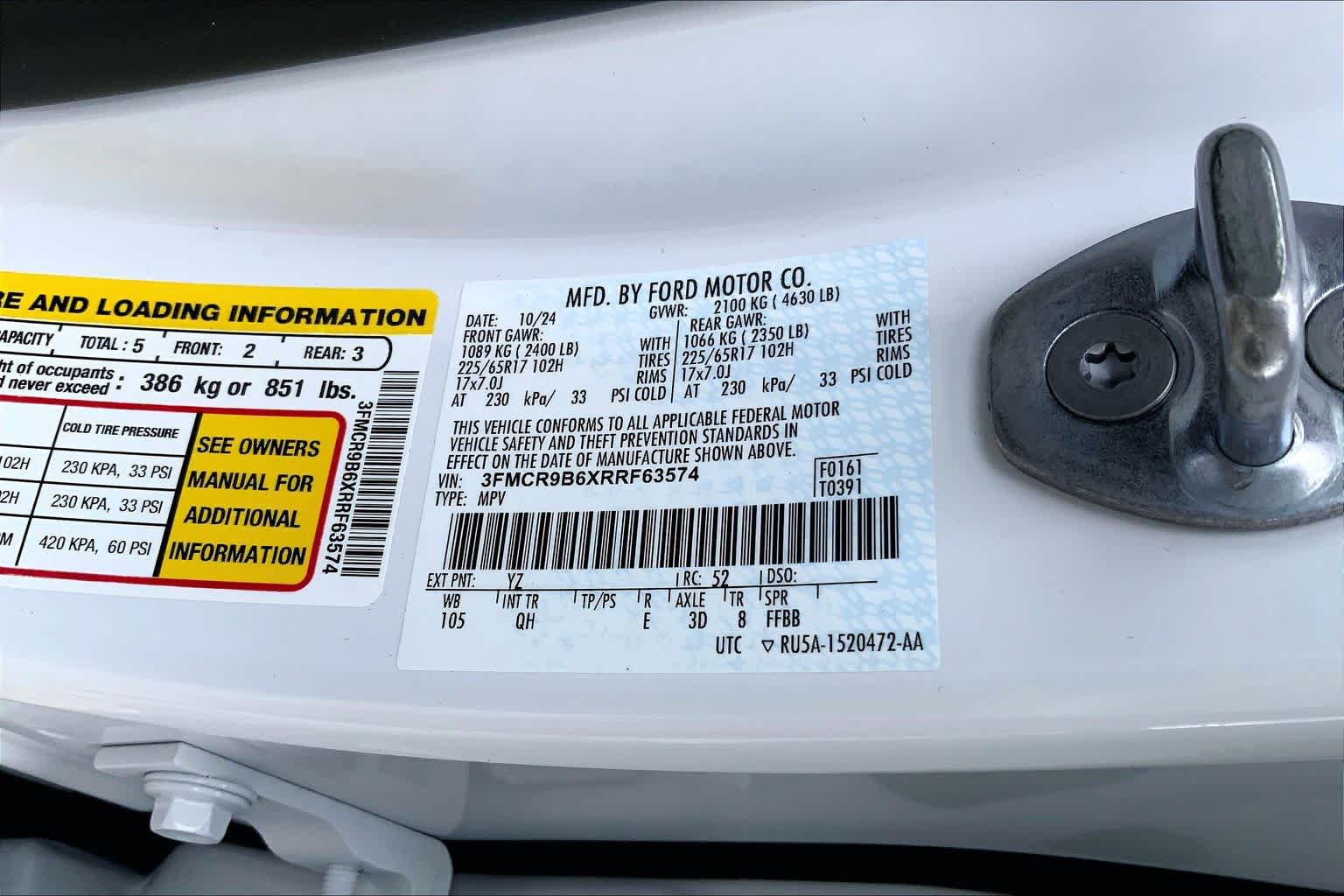 Certified 2024 Ford Bronco Sport Big Bend AWD/4WD image 29