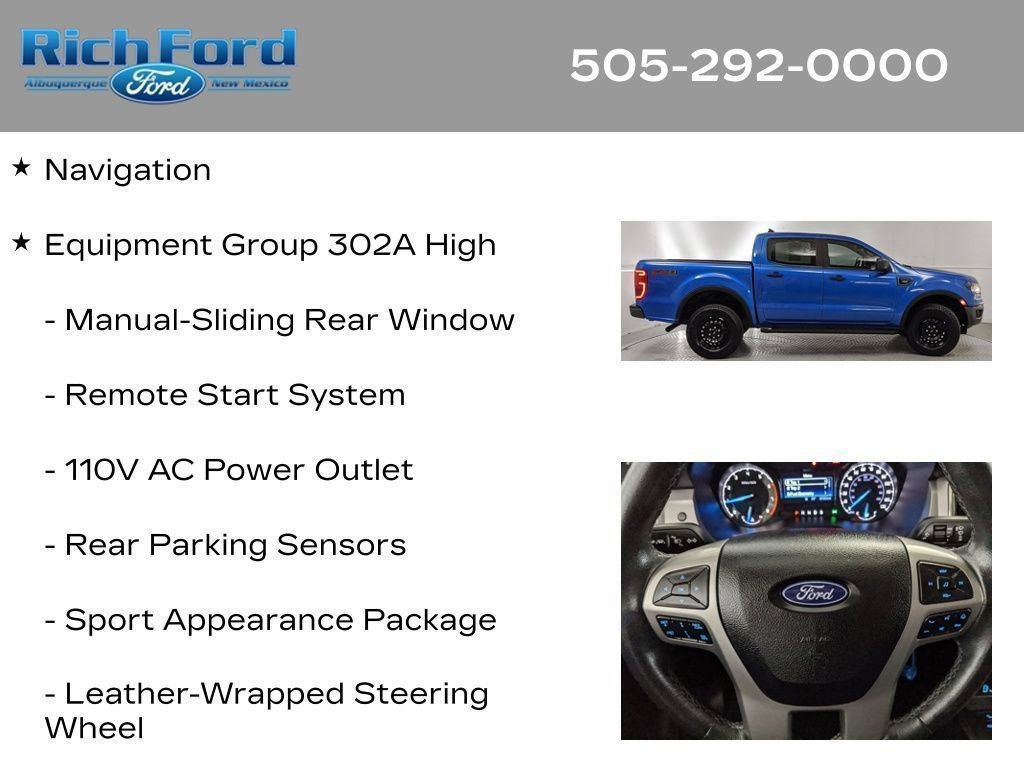 Certified 2023 Ford Ranger XLT w/ Equipment Group 302A High AWD/4WD image 56
