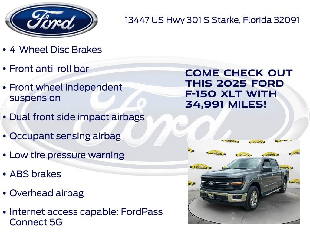 Certified 2025 Ford F150 XLT w/ Equipment Group 301A Standard AWD/4WD image 32
