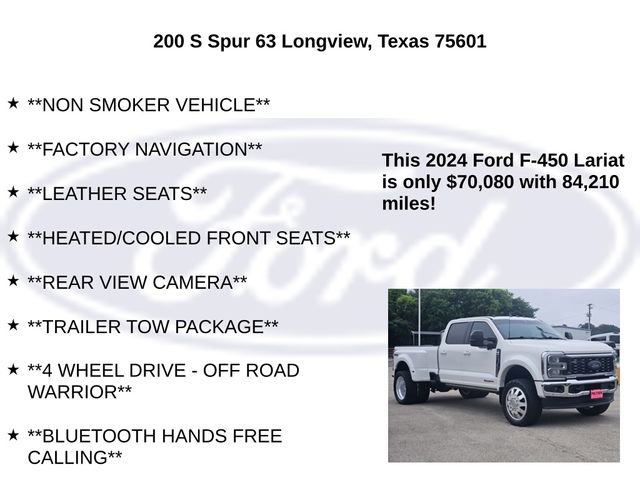 Certified 2024 Ford F450 Lariat w/ Lariat Ultimate Package AWD/4WD image 15