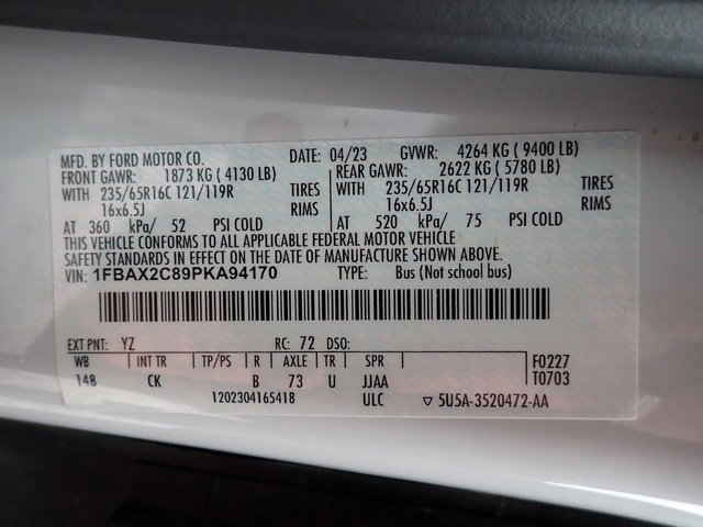 Certified 2023 Ford Transit 350 XLT image 21