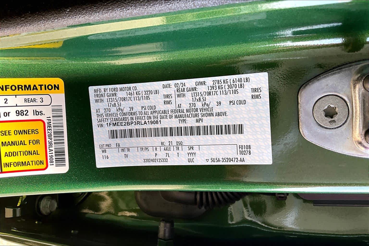 Certified 2024 Ford Bronco Wildtrak AWD/4WD image 31