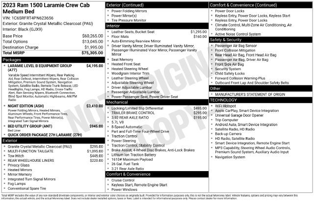 Used 2023 RAM 1500 Laramie AWD/4WD image 36