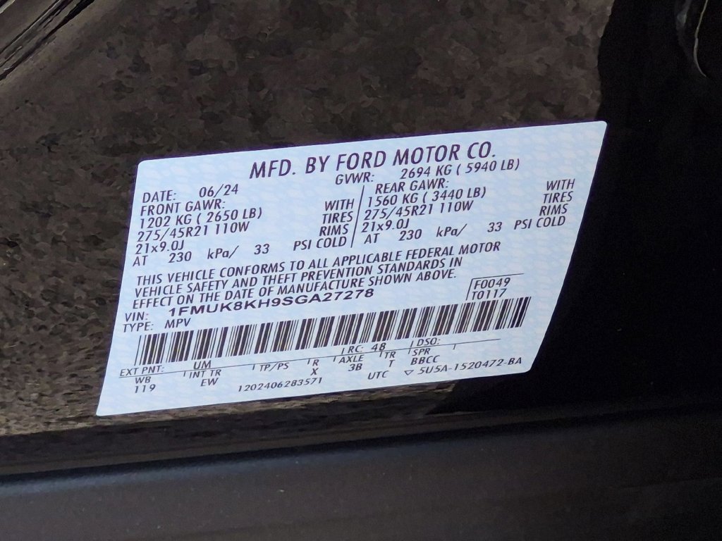 Certified 2025 Ford Explorer ST-Line w/ Premium Package AWD/4WD image 28